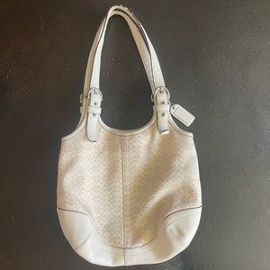 Vintage cream coach bag